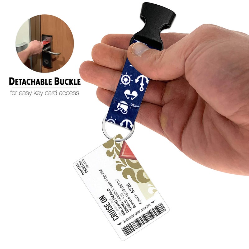 Cruise On Cruise Lanyard for Ship Cards â€“ 2-Pack Retractable Badge & Waterproof Key Card Holder for Ship Cards â€“ Cruise Essentials 2026-2027, Perfect for Travel & Vacation (White & Blue) - Image 4